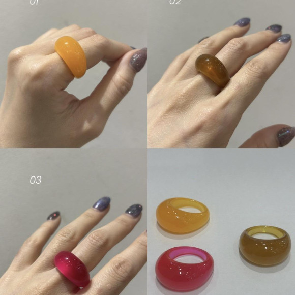 カラフルアクリルリング