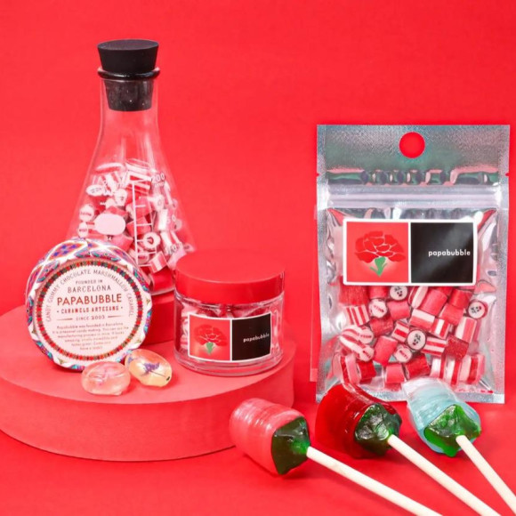 フラワーモチーフのキャンディで感謝を伝える