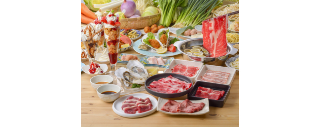 しゃぶしゃぶ食べ放題 かも ぎゅう とん
