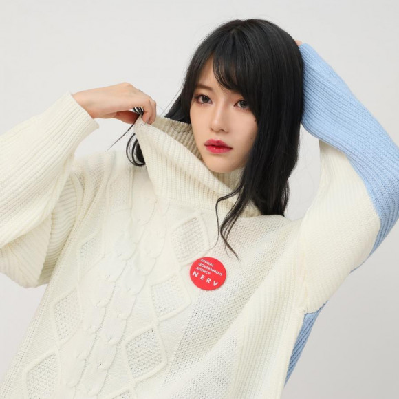 EVANGELION Panel Turtleneck Knit(WHITE(REI))(RADIO EVA STORE) | 涩