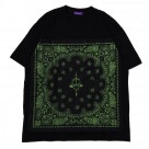 EVA-01 PAISLEYS BANDANNA T-Shirt (BLACK×GREEN)【6月上旬お届け予定】