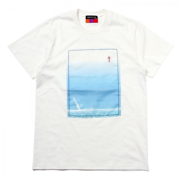 하우치에 Organdy T-Shirts(WHITE(BLUE))【9월 하순 신고 예정】