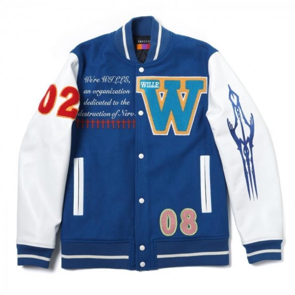 EVANGELION BASEBALL JACKET(BLUE×WHITE(WILLE))【11월 중순 신고 예정】