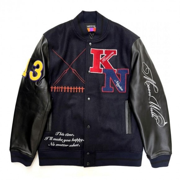 EVANGELION BASEBALL JACKET(NAVY×BLACK(KAWORU))【11월 중순 전달 예정】