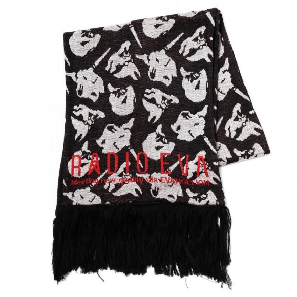 EVANGELION MONOGRAM MUFFLER (BLACK×WHITE)