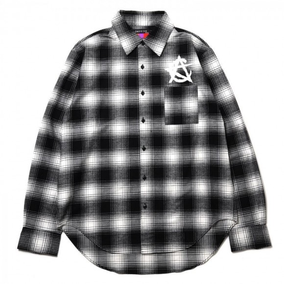 CIRCLE EVA FLANNEL CHECK SHIRTS(WHITE)【3월 중순 신고 예정】