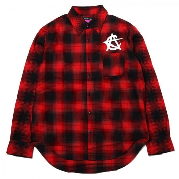 CIRCLE EVA FLANNEL CHECK SHIRTS(RED)【3월 중순 신고 예정】