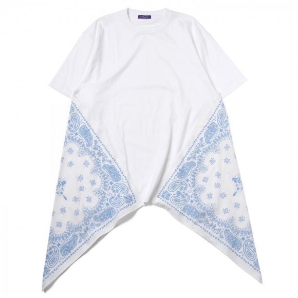 EVA-01 PAISLEYS BANDANNA BIG T-Shirt(WHITE×LIGHT BLUE)【6월 초순 신고 예정】