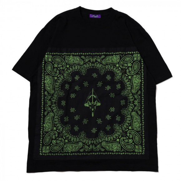 EVA-01 PAISLEYS BANDANNA T-Shirt(BLACK×GREEN)【6월 초순 신고 예정】