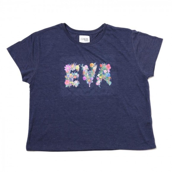 EVA Jewel & Flower T-Shirt(NAVY)【6월 하순 신고 예정】