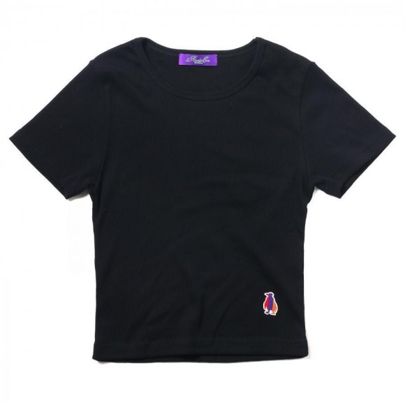 Rib Crop T-Shirt(BLACK)【7月下旬送到】