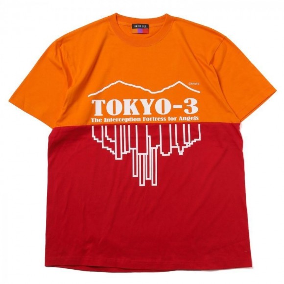 TOKYO-3 2Tone T-Shirtβ(ORANGE×RED)