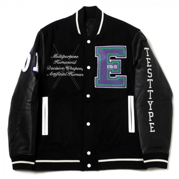 EVANGELION BASEBALL JACKET (BLACK×BLACK(EVA-01))