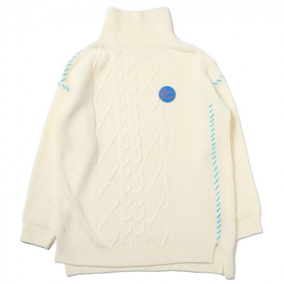 EVANGELION Hand Stitch Turtleneck Knit (WHITE)