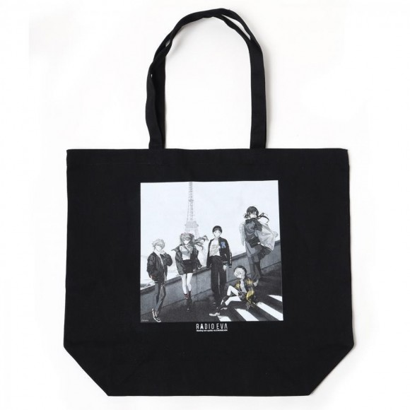 RADIO EVA Illustration Tote Bag γ (Mai Yoneyama) (BLACK(MONO))