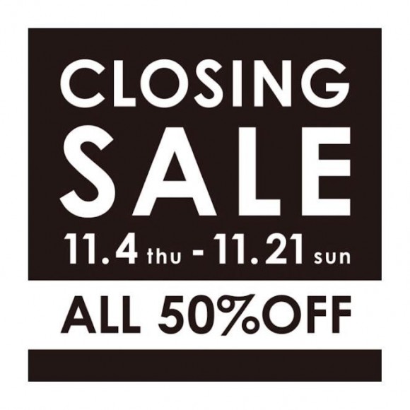 【시부야 파르코점 폐점의 소식&CLOSING SALE】