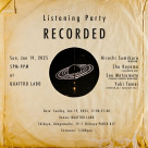 1/19(日) Listening Party『RECORDED』開催決定！