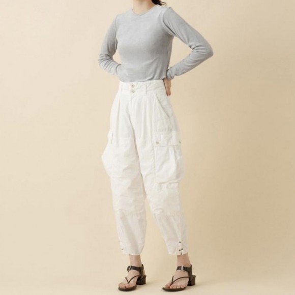 ベースレンジ　アダムエロペ別注　OMO Long Tee シルバー色 BASERANGE for ADAM ET ROPÉ ベースレンジ フォー アダム エ