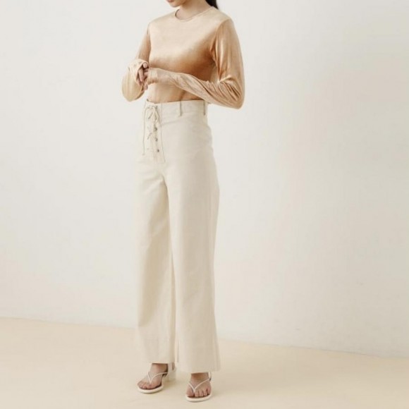 ベースレンジ　アダムエロペ別注　OMO Long Tee シルバー色 BASERANGE for ADAM ET ROPÉ ベースレンジ フォー アダム エ