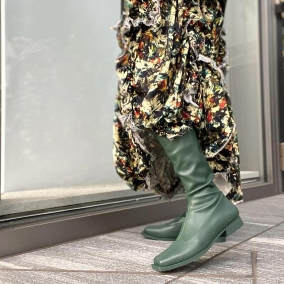 [ ISSEY MIYAKE×UN ] 164AJ538 : STEM Long Boot / Dark Green