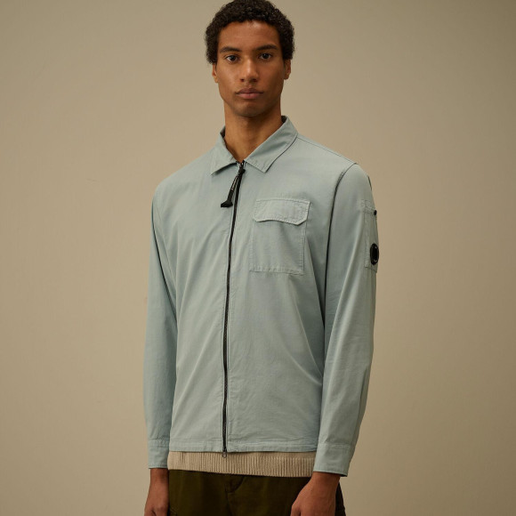 【C.P.COMPANY】SS026 COLLECTION＿Organic Gabardine Zipped Lens Overshirt