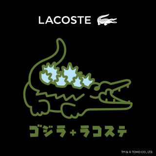 ラコステ原宿 ファッション LACOSTE ゴジラコラボメイン刺繍 限定