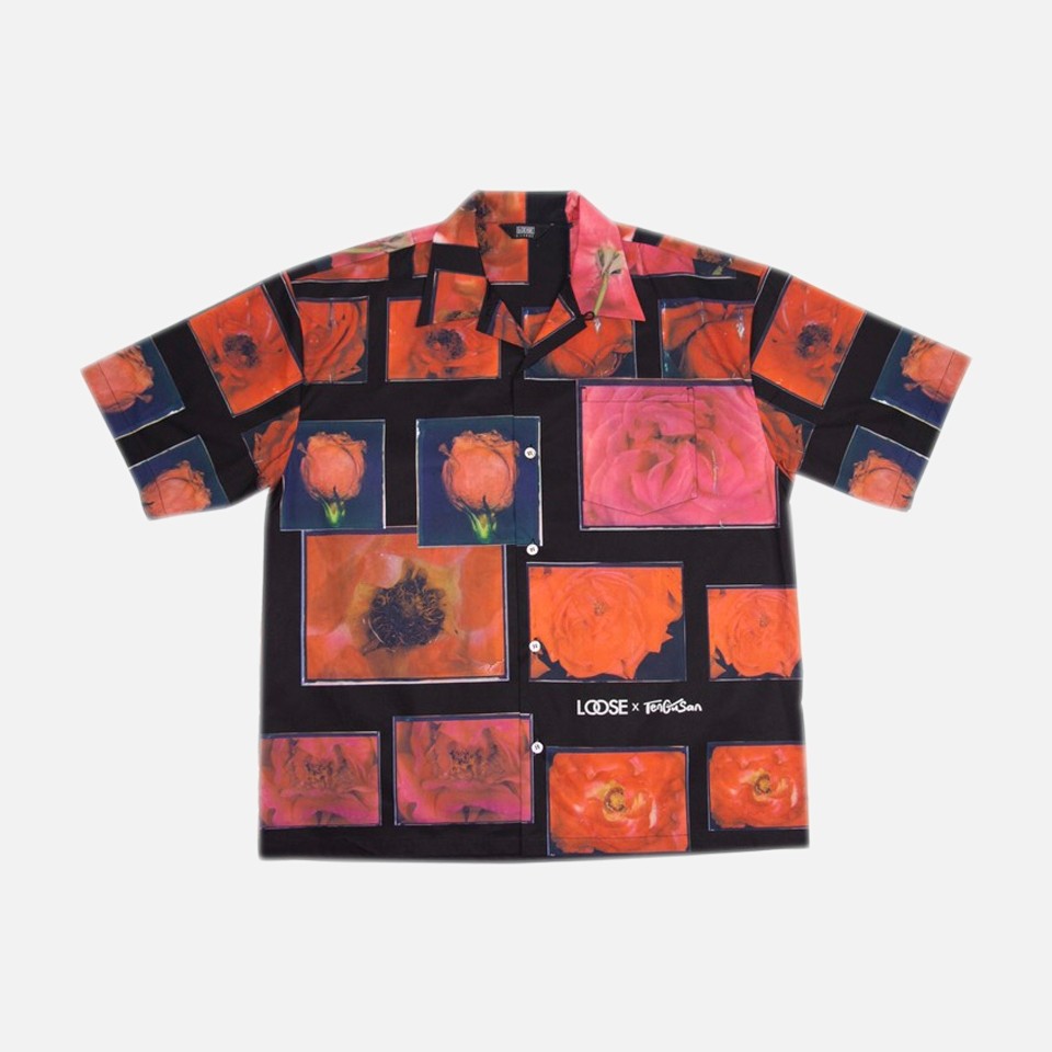 red flower aloha shirts