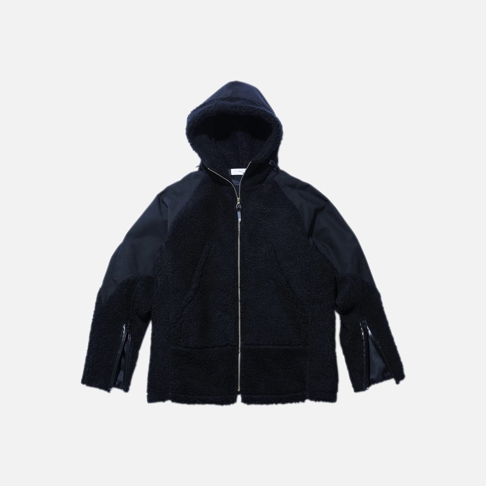 TOGA VIRILIS Nylon twill coat 2 black | www.burger-life.com