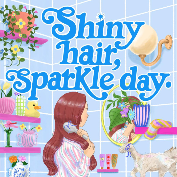 Shiny hair, sparkle day.