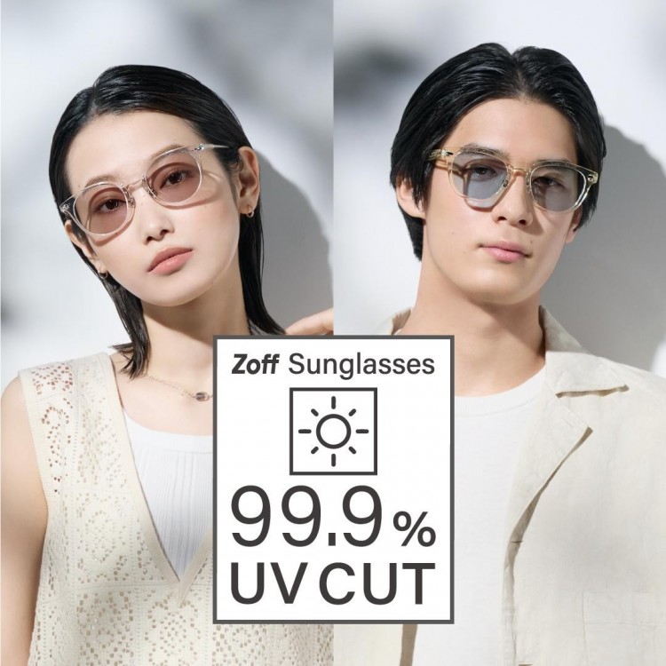 “Zoff SUNGLASSES COLLECTION 2022”口罩并用也能保护眼睛,脸上的表情,营造出微妙的感觉。