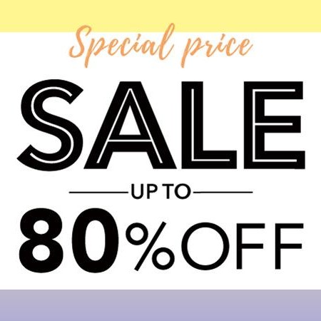 Up to 80% off! A special price sale is being held!