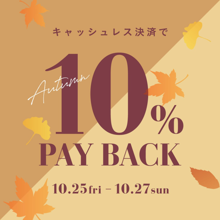 无现金限定10%PAY BACK