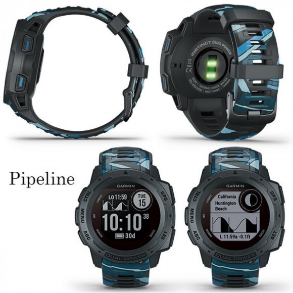 送料無料】GARMIN ガーミン INSTINCT DUAL POWER SURF Pipeline
