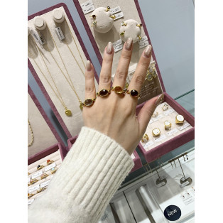 キラキラカラーストーンリング