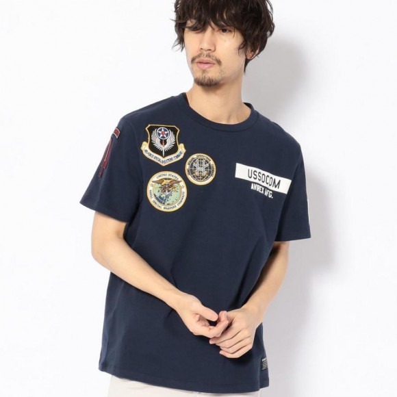 AW139 T シャツ&ワッペン WEB＆DEPOT限定》トップガン ワッペン Tシャツ/ TOP GUN WAPPEN