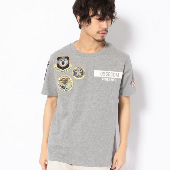 AW139 T シャツ&ワッペン THINKING CITY 刺繍ワッペンTシャツ WHITE