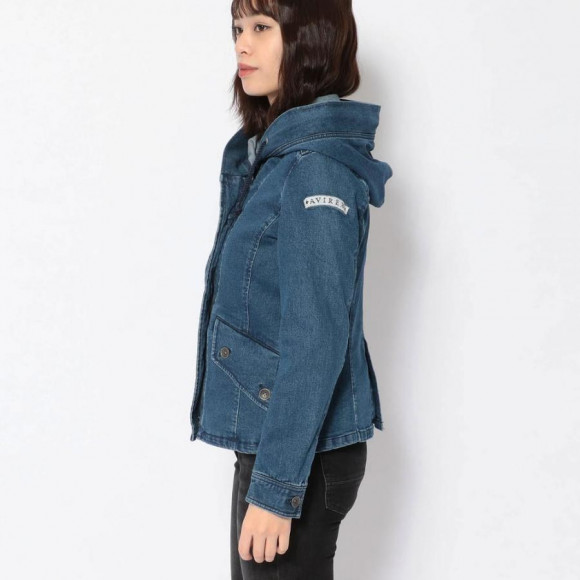 バックサテン フーデッドジャケット/BACK SATIN HOODED JACKET 6202039