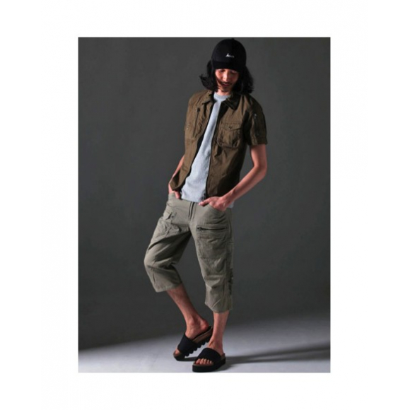 AVIREX COTTON HERINGBONE CROPPED PANTSコットン へリンボーン