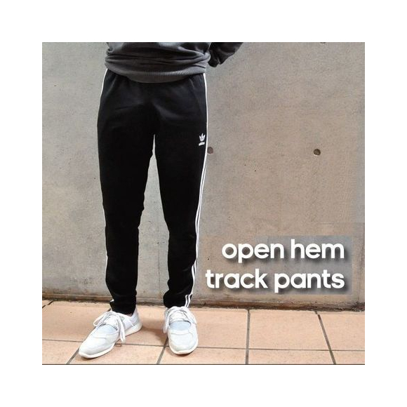 open hem track pants