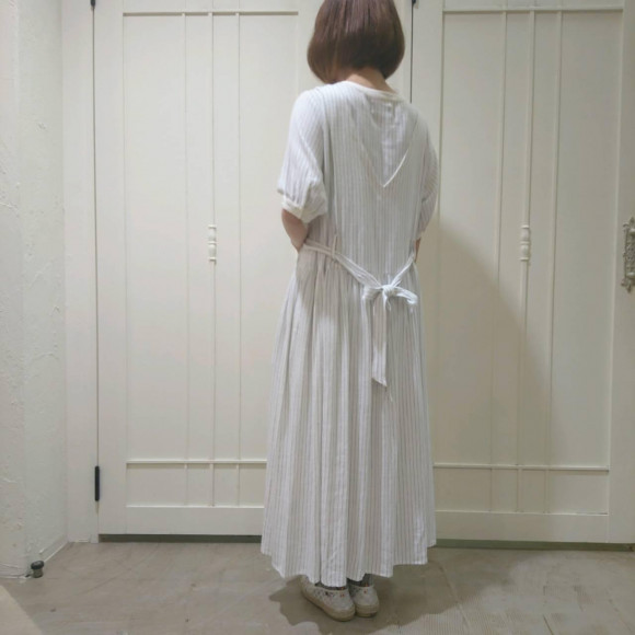 【美品】レアック　ストライプワンピース