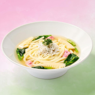 春を感じる♪　桜としらすのあんかけうどん