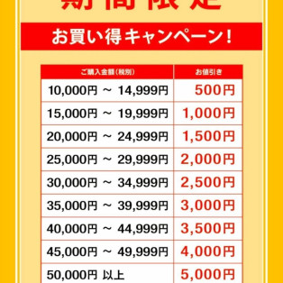 お買物キャンペーン
