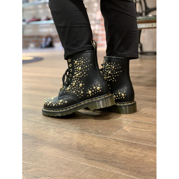 美品ドクターマーチン 8ホール ブーツ イラスト dr.martens 刺繍