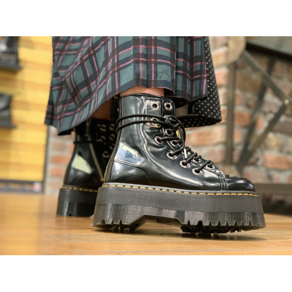 値下げ DR. MARTENS ブラック Molly ブーツ ドクターマーチン aljaser