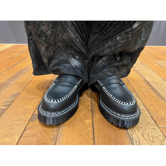 PENTON BEX ホワイトダブルステッチ ローファー シューズ