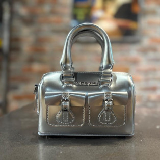 Dr.Martens ミニ トップ ハンドル バッグ(SILVER METALLIC, FREE)