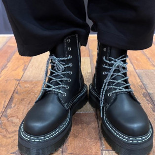 Dr.martens JADON 新作 ホワイトダブルステッチ 8 ホール ブーツ