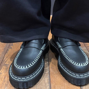 Dr.martens 新作 PENTON BEX ホワイトダブルステッチ ローファー シューズ