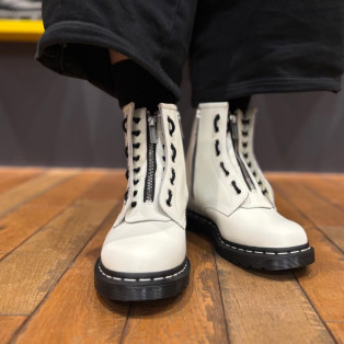Dr.martens 新作 【日本限定】1460 ZIP ホワイトステッチ 8 ホール ブーツ