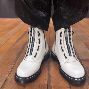 Dr.martens 【日本限定】1460 ZIP ホワイトステッチ 8 ホール ブーツ
